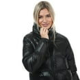thumbnail image 5 of Women's Brave Soul Rio High Shine Padded Jacket in Black, 5 of 5