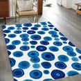 thumbnail image 3 of Blue Polka Dots Area Rug 4'x6', Watercolor Modern Abstract Geometric Washable Non-Slip Rugs, Low Pile Large Carpet for Living Room Bedroom Dining Room Kitchen Office Indoor Mat, 3 of 9