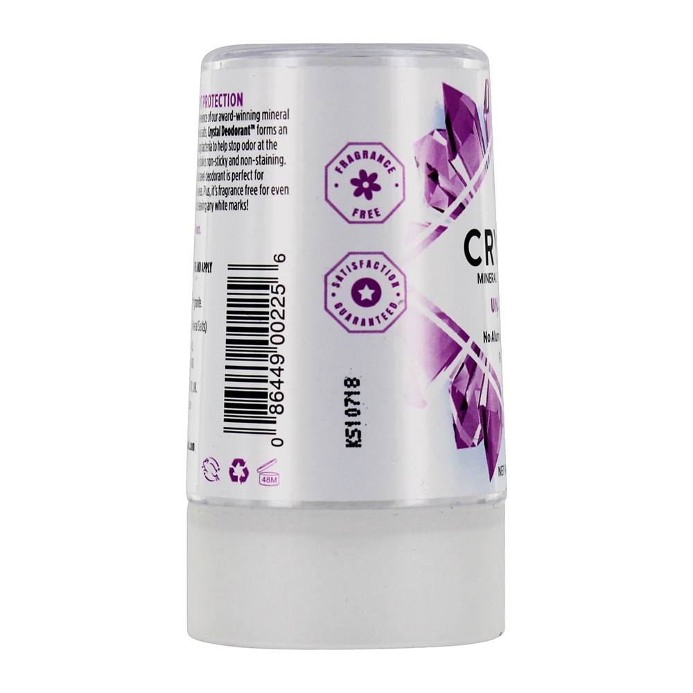 Crystal Body Deodorant Travel Stick – Unparfümiert, 1,5 Oz (Reisegröße)