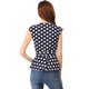 thumbnail image 5 of Top sin Mangas Allegra K con cuello en V Azul S, 5 of 6