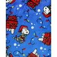 thumbnail image 5 of Peanuts Snoopy Holiday Doghouse Christmas Lights Plush Fleece Men's Pajama Pants w Adjustable Waistband & Side Pockets, 5 of 7