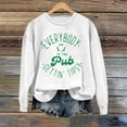 thumbnail image 4 of Up To 50% Off Oversized Crewneck Sweatshirt Women Women'S Retro In The Pub Getting Green Irish Pub Art Print Pattern Casual Sweatshirt Print Top, 4 of 4