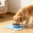 thumbnail image 4 of Leodye 1PCS Rectangular Silicone Pet Feeding Mat, Anti-spill Anti-slip Slow Feeder Placemat fors s, Easy to Wipe Clean -17.32x10.63x0.39in, 4 of 6