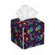 thumbnail image 1 of Balery mushroom colorful Skull Porta Pañuelos de Cuero con Estampado – Funda Moderna Cuadrada para Caja de Pañuelos, Dispensador 5x5x5'', 1 of 7