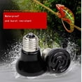 thumbnail image 4 of HAHDAXIA 75W Mini Reptile Heat Lamp Bulb(2 Pack) E26/E27 Base,AC110V,Pet Infrared Ceramic Heat Emitter, or Reptile Like Lizard,Tortoise,Brooder Coop, Aquarium,Snake,No Light,Black (75W), 4 of 7