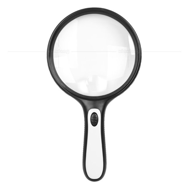 Lupa iluminada, gran aumento de 3x 6x, mano iluminada con 4 luces LED, bolsa de almacenamiento de tela limpia para personas mayores que leen, inspeccionan, exploran
