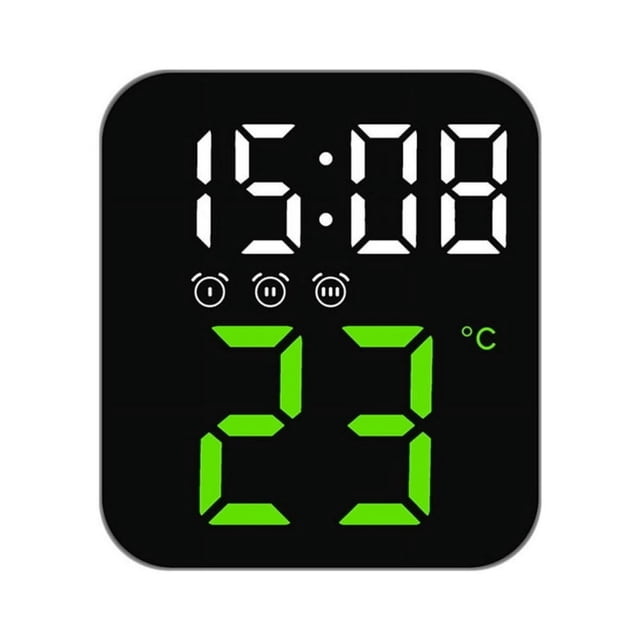 Dsseng Large Digital Wall Clock Battery Operated LED Digital Wall Clock Temperature