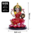 thumbnail image 4 of Accent Collection Divine Polyresin Red 20 cm Lakshmi Goddess Statue For Home Pooja & Indian Decor, 4 of 5
