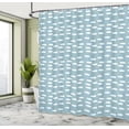 thumbnail image 5 of Ambesonne Blue Sky Shower Curtain, Repetitive Doodle Style, 69"Wx70"L, Pale Blue Pale Orange, 5 of 5