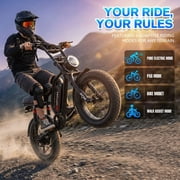 ZEFIORA 20 Fat Tire Electric Bike for Adults, 1500W Peak Motor, 48V 15Ah Removable Battery | 7-Speed, Dual Disc Brakes & Full Suspension | All-Terrain EBikes for Commuting & Off-Road Adventures