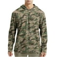 thumbnail image 3 of DDAPJ pyju Men's UPF 50+ Lightweight Hunting Camo Hoodie Quick Dry Performance Long Sleeve Fishing Shirt with Hood Army Green M, 3 of 5