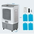 thumbnail image 5 of Ktaxon Portable Air Cooler, 2900CFM Evaporative Swamp Cooler with 19.8Gal/70L Water Tank, Cooling Fan with Oscillating, 3 Speeds, 12H Timer, 4 Ice Box, Indoor or Outdoor, 5 of 8