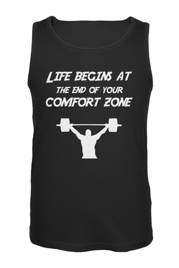 Comfort Zone Weight Lifting Black Adult Tank Top - Small