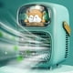 thumbnail image 4 of Enfriador de aire portátil de escritorio con tanque de agua de 400 ml y bandeja de hielo | Ventilador de 4 velocidades, nebulizador, luz nocturna y humidificador | Recargable por USB para el hogar,, 4 of 9