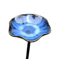 thumbnail image 2 of Handcrafted Ceramic Mini Pollinator Water Station, Colorful Floral Bee Feeder Butterfly Bath, Small Garden Stake Yard Outdoor Decor, 2 of 6