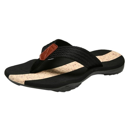 XDDST Mens Slip On Shoes Men Shoes Fashionable Flat Herringbone Slippers Summer Breathable Beach Sandals Flip Flops