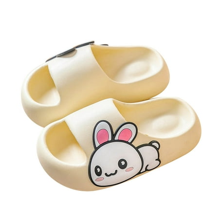 

Penkiiy Toddler Slippers Baby Girls Cute Cartoon Rabbit EVA Soft Non-slip Thick Bottom Outdoor Slippers Cool Sandals for Kids 3-4 Years White 2023 Summer Deal