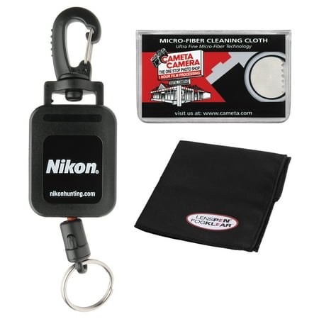 Nikon Retractable Rangefinder Tether with Cleaning Cloth