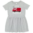 thumbnail image 3 of Inktastic Red Fire Little Firefighter White Text Girls Toddler Dress, 3 of 5