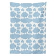 thumbnail image 3 of Ambesonne Cloud Tablecloth Rectangular Table Cover, Spiral Crooked Lines, 52"x70", Azure Blue Pale Blue, 3 of 4