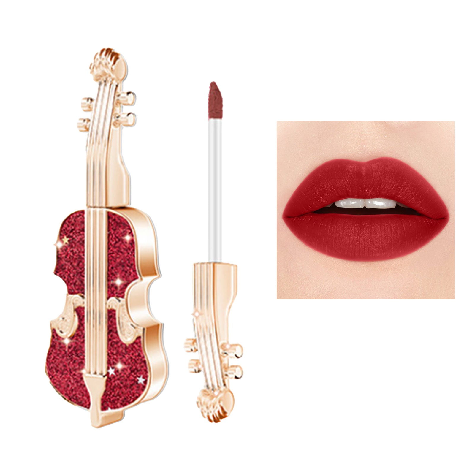 Sehao Lip Glosses Long Lasting Lipstick Velvet Red Violin Lipstick