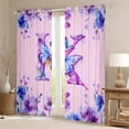 thumbnail image 2 of Manfei Letter K Monogrammed Curtains Pack of 2 (42x84 Each),Watercolor Rustic Flowers Curtains Blackout,Cute Butterflies Bedroom Curtains For Girls,Microfiber Room Decorative, 2 of 6