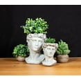 thumbnail image 4 of Abbott Collection AB-27-DAVID-580-XS 6 in. Male Head Planter, Grey - Extra Small, 4 of 4