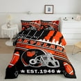 thumbnail image 2 of Erosebridal Football Bedding Set Twin Size Cleveland Comforter Set American Football Gifts for Football Fans Women Men Football City Comforter Rugby Sports Duvet Set Bedroom Decor, 2 of 7