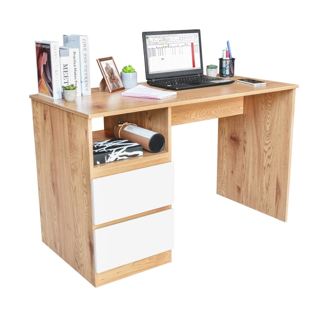 Escritorio Top Living Estilo Nórdico con Cajonera Doble