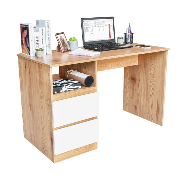 Escritorio Top Living Estilo Nórdico con Cajonera Doble