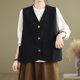 thumbnail image 1 of Ailaofu Womens Casual Button Up Vest Cargo Oversized Sleeveless Blazer Jackets Tops, 1 of 6