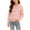 Pink, variant on Girls Knit Sweaters, Warm School Long Sleeve Peter Pan Collar Fall Winter Pullover Tops Yellow Size 9-10 T