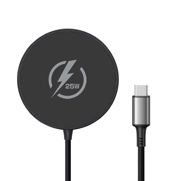 Magnetic Wireless Charger,25W Fast Charging Wireless Charging Pad Compatible with iPhone 17/16/15/14/13Pro Plus,Max & AirPods 4/3 Pro Portable Wireless Charger,Black