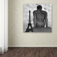 thumbnail image 4 of Trademark Fine Art "Eiffel and Man" Canvas Art by Moises Levy, 4 of 4
