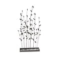 thumbnail image 6 of DecMode Contemporary Black Metal Flowers with Ivory Shaded Rocks Scuplture, 14"W x 31"H, 6 of 14