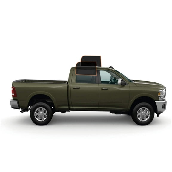 MotoShield Pro Premium Professional 2mil Precut Ceramic Window Tint Film for 2009-2018 Dodge Ram 1500 Quad Cab — (Rear Driver/ Passenger 15%) + Lifetime Warranty