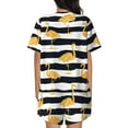 thumbnail image 3 of Bixox Women's Gold Flamingo Printed Pajama Set 2 Piece Lounge Set Top and Shorts Soft Pajamas, Shorts with Pockets, 3 of 7