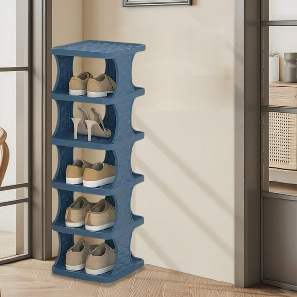 Zapatero Multinivel - Organizador de Zapatos de Plástico de 6 Niveles con Montaje Sin Herramientas, Diseño Que Ahorra Espacio para La Entrada, Dormitorios y Apartamentos - Disponible En Blanco, Naran