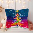 thumbnail image 5 of DIY Latch Hook Pillow Kits Merry Christmas Snowflake and Tree Printed Pillowcase Crochet Yarns Hooking Handmade Pillow Cover Cushion for Home Sofa Decoration 17x17inch-2, 5 of 7