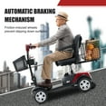thumbnail image 4 of Outdoor Motorized Electric Carts for Senior, Heavy Duty Electric Scooters with 4 Wheel, Sliding Swivel Seat with Flip-Up Armrests for Adults, Easy Assembly, 300lbs, Red, S8682, 4 of 12