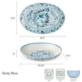 thumbnail image 5 of Fitz and Floyd Sicily Blue Serve Bowl Platter Set, 5 of 13