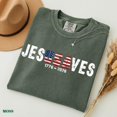 thumbnail image 3 of Jesus Saves Tee Patriotic T shirt Faith American Christian Apparel USA Flag Shirt Religious Vintage Style, 3 of 6