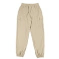 thumbnail image 5 of Homeyce Men Linen Drawstring Pants Elastic Waist Straight-Legs Pants with Pockets with Deep Pockets Long Pants Lightweight Casual Summer Yoga Beach Trousers,Brown 2XL, 5 of 5