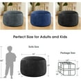 thumbnail image 3 of Bean Bag Chairs for Adults - Memory Foam Furniture BeanBag Chair - Kids/Teens Sofa with Soft Micro Fiber Cover - Round Fluffy Couch for Living Room Bedroom College Dorm - 3 ft, Carbon Black, 3 of 14