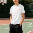 thumbnail image 4 of DAETIROS Boys Quick Dry Athletic Shirts Short Sleeve Crew Neck Workout T-Shirt Cooling Lightweight Sporty Summer Tee, 4 of 8