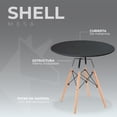 thumbnail image 3 of Mesa de Comedor Redonda de Madera Diseño Minimalista Estilo Eames Shell - Mesa Desayunador Circular con Estructura Metalica Ideal para Interiores Capacidad 4 Sillas 80 cm, 3 of 5