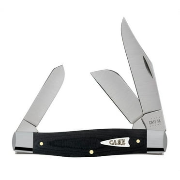 Case XX Knives Smooth Black Micarta Large Stockman Stainless Pocket Knife 27732