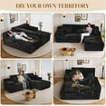 thumbnail image 6 of LLappuil 108" Sectional Sofa, Modular Sectional Couch with Left Chaise, Deep Seat Corduroy Cloud Sofa for Living Room Black, 6 of 8