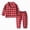 G841-Red, variant on HFHAPW Girls Pajamas Button Long Sleeve 2 Piece Pajama Set with Pants Kids Sleepwear PJs for Girls,3-6 M