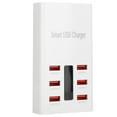 thumbnail image 3 of Adaptador de carga rápida 30W 5V/6A, cargador rápido de distribución inteligente USB de 6 puertos con enchufe estadounidense de 100-240V, 3 of 14